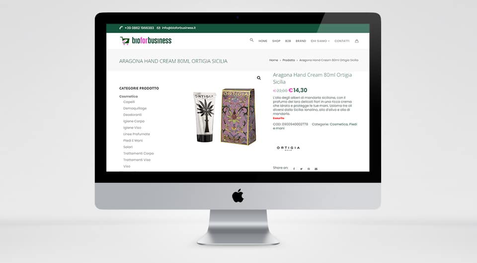 Bio for Business Shop - Realizzazione E-Commerce L'Aquila