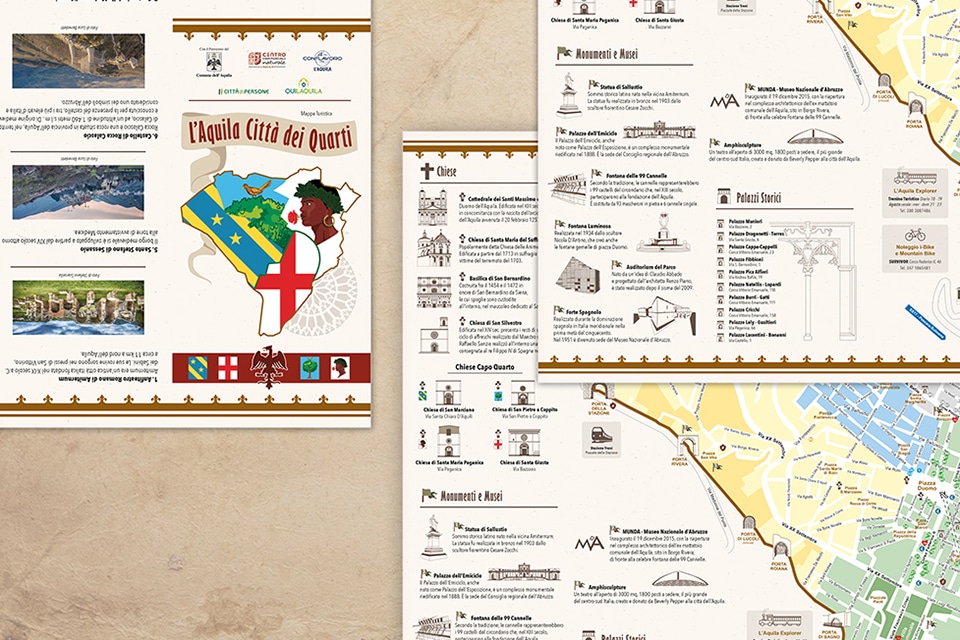 Mappa L'Aquila Città dei quarti 2021