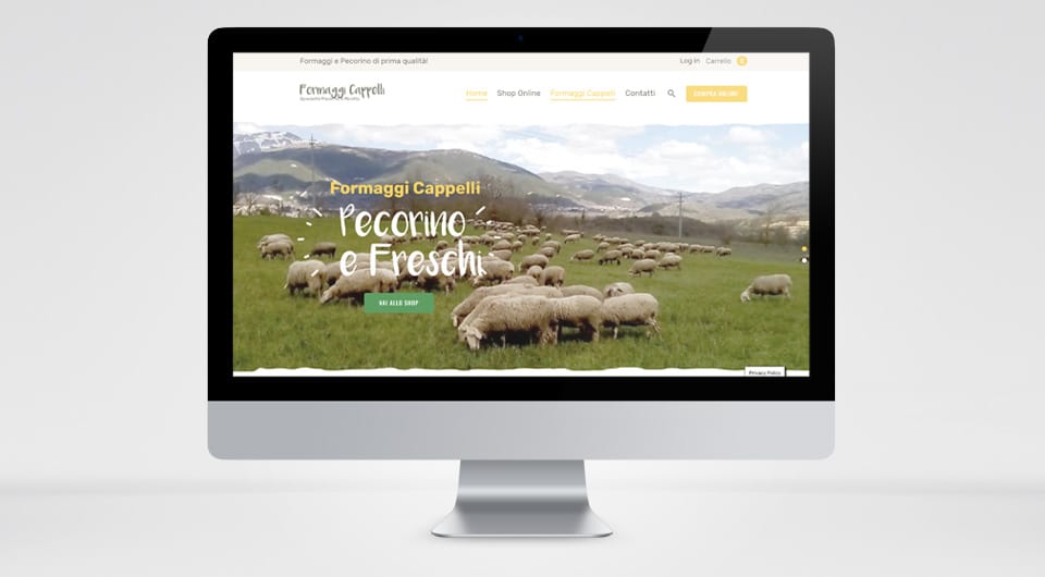 Sito Web formaggi cappelli