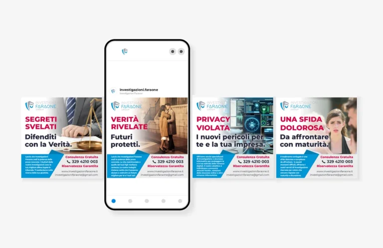 Post social realizzati per Investigazioni Faraone
