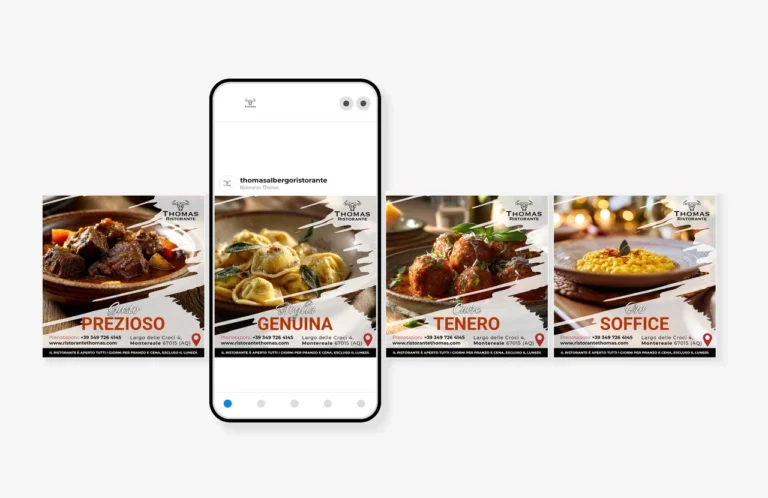 Post social realizzati per Ristorante Thomas